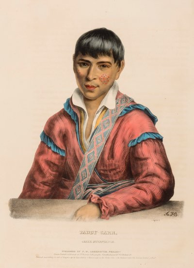 PADDY-CARR. CREEK INTERPRETER, from History of the Indian Tribes of North America by Charles Bird King