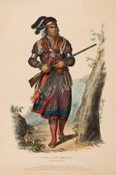 TUKO-SEE-MATHLA. A SEMINOLE CHIEF., from History of the Indian Tribes of North America by Charles Bird King