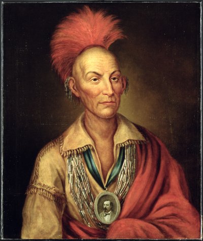 Portrait of Black Hawk (1767-1838) by Homer Henderson by Charles Bird after King