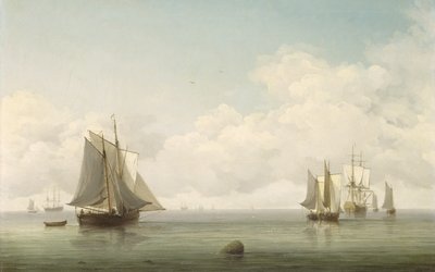 Fishing Boats in a Calm Sea, c.1745-59 by Charles Brooking