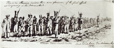 Hobart Town Chain Gang, c.1831 by Charles Bruce