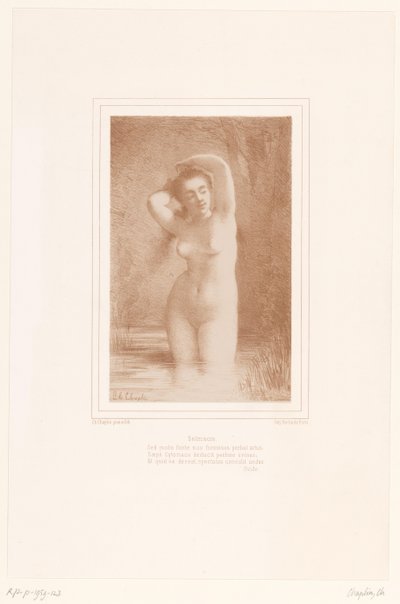 Water Nymph Salmacis Tying Her Hair by Charles Chaplin