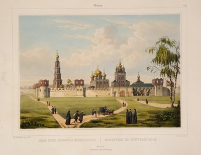View of the Novodevichy Convent in Moscow, 1840s by Charles Claude Bachelier