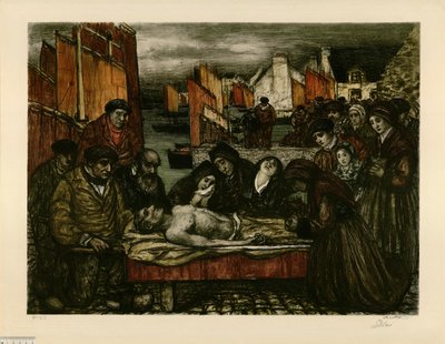 Sorrow at Sea or The Victims of the Sea (proof c) by Charles Cottet