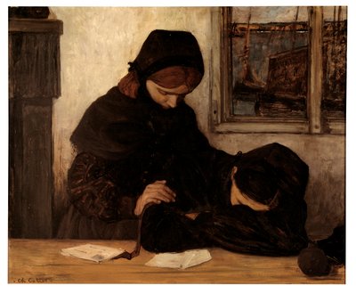 Mourning at Ouessant by Charles Cottet