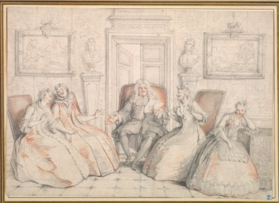 Trissotin Reading to Philaminte, Bélise, and Armande by Charles Coypel