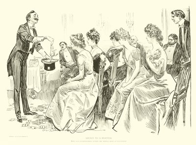Illustration for The Social Ladder by Charles Dana Gibson