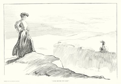 Look before you Leap by Charles Dana Gibson