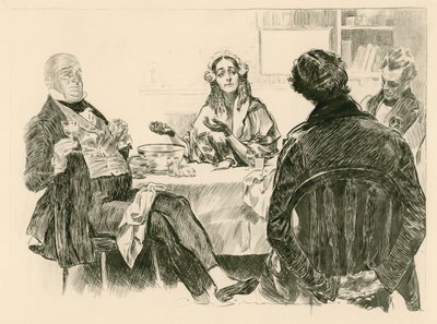 Mr and Mrs Micawber, David Copperfield and Traddles by Charles Dana Gibson