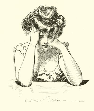 She Decides to Die in Spite of Dr. Bottles by Charles Dana Gibson