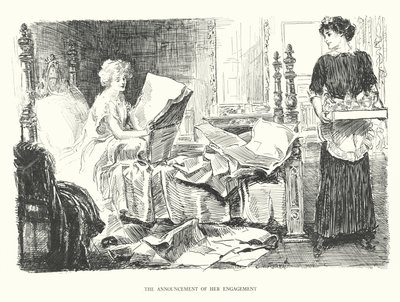 The Announcement of her Engagement by Charles Dana Gibson