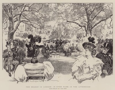 The Season in London, in Hyde Park in the Afternoon by Charles Dana Gibson