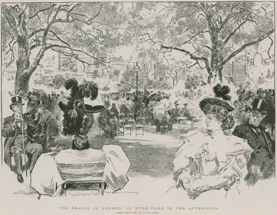 The season in Hyde Park, London, in the afternoon by Charles Dana Gibson