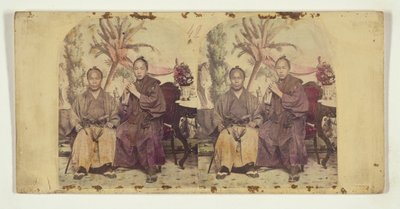 Two Members of the First Japanese Diplomatic Mission to the United States: Unidentified Member (L) and Tateishi Onojirō-Noriyuki, Interpreter-in-Training (R) by Charles DeForest Fredricks