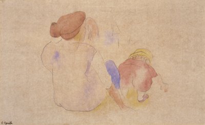Woman with Child in Red Suit by Charles Demuth