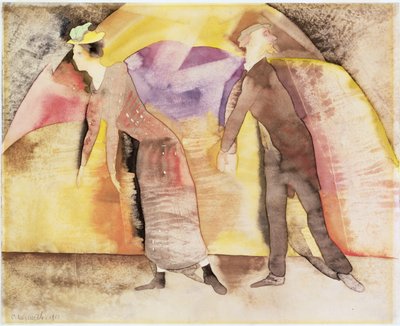 Vaudeville - Woman and Man on Stage, 1917 by Charles Demuth