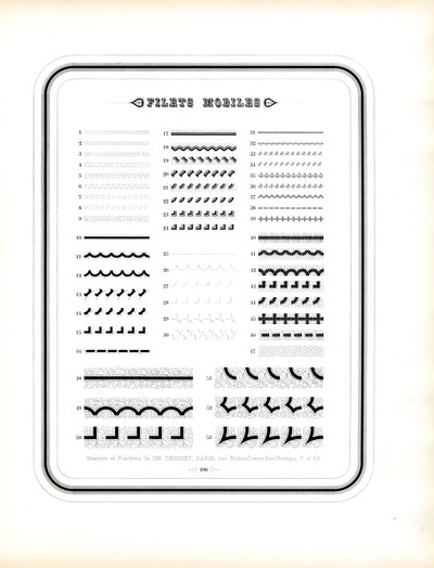 Mobile Ornamental Rules and Decorative Bands by Charles Derriey