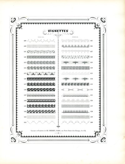 Ornamental Borders and Vignettes, Corps 20 (Continuation) by Charles Derriey