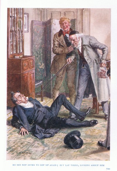 He Did Not Offer to Get Up Again: But Lay There, Looking About Him by Charles Edmund Brock
