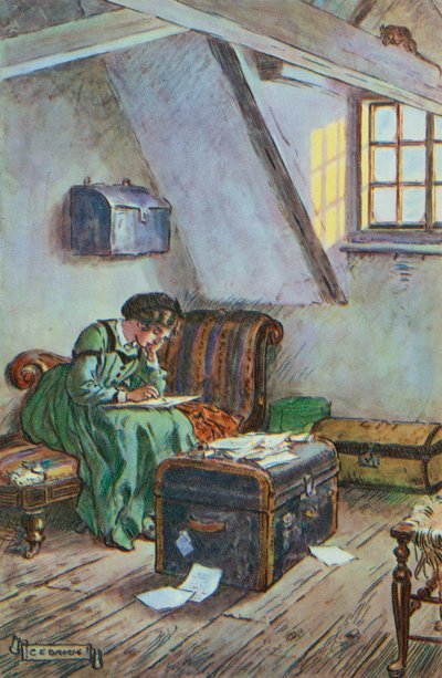 Illustration for Little Women by Louisa M Alcott by Charles Edmund Brock