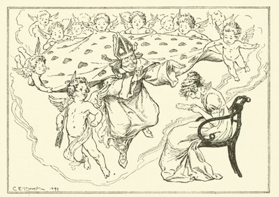 Illustration for The Essays of Elia by Charles Lamb by Charles Edmund Brock