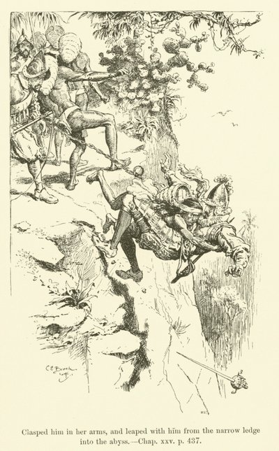 Illustration for Westward Ho! by Charles Kingsley by Charles Edmund Brock