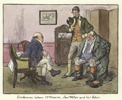 Illustration for the Pickwick Papers by Charles Edmund Brock