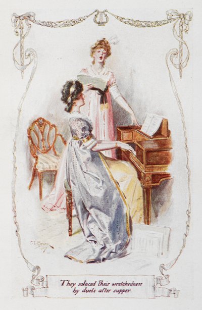 They solaced their wretchedness by duets after supper, illustration from 