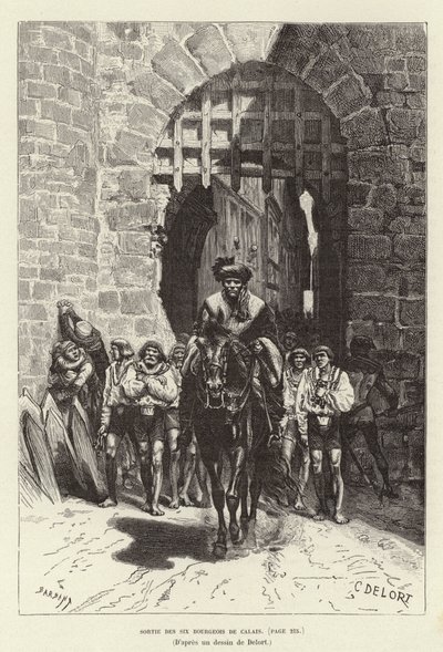 The Six Burghers of Calais Leaving the Town by Charles Edouard Delort