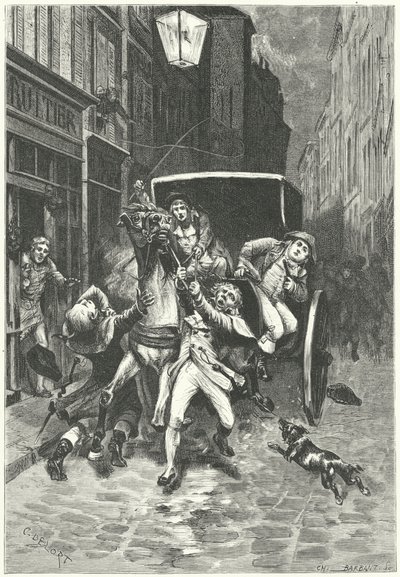 The arrest of Georges Cadoudal, Breton conspirator against the French Revolutionary regime by Charles Edouard Delort