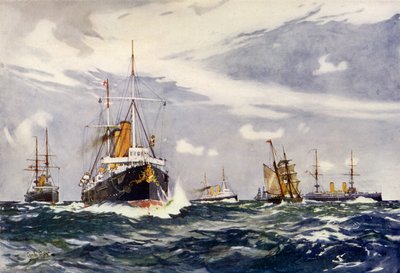 The Steam Training Squadron, 1900 by Charles Edward Dixon