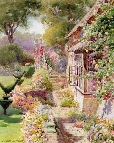 Kings Manor Garden at East Hendred, Oxon by Charles Edwin Flower