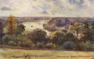 River Thames: View from the Terrace Richmond Hill by Charles Edwin Flower