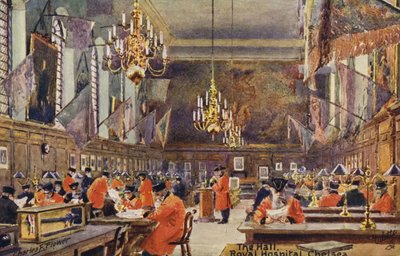 The Hall, Royal Hospital Chelsea by Charles Edwin Flower