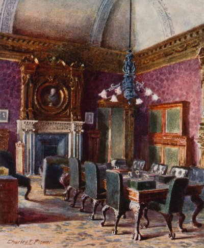 The Treasury Board Room, office of the Chancellor of the Exchequer by Charles Edwin Flower