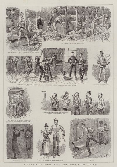 A Sunday at Home with the Household Cavalry by Charles Edwin Fripp