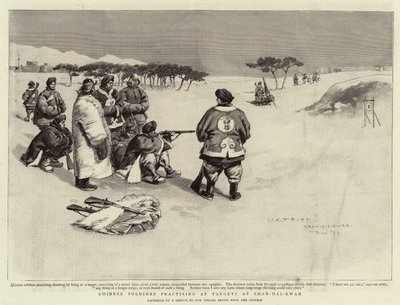 Chinese Soldiers Practising at Targets at Shan-Hai-Kwan by Charles Edwin Fripp