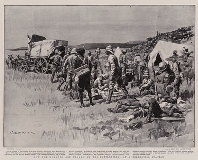 How the Wounded are Tended on the Battlefield, at a Collecting Station by Charles Edwin Fripp