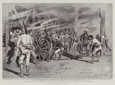 The Fighting in Manila, United States Troops in Action at Calumpit by Charles Edwin Fripp