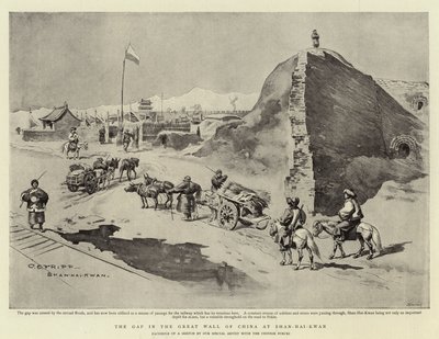 The Gap in the Great Wall of China at Shan-Hai-Kwan by Charles Edwin Fripp