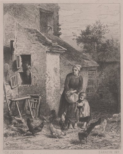A Corner of the Court by Charles Emile Jacque