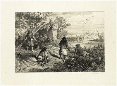 An Ambush by Charles Emile Jacque