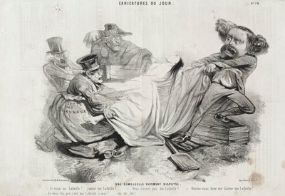 Caricature of the Day: No. 78, A Highly Contested Young Lady by Charles Emile Jacque