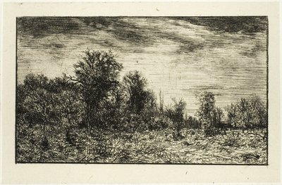 Edge of a Wood, under Cloudy Sky by Charles Emile Jacque