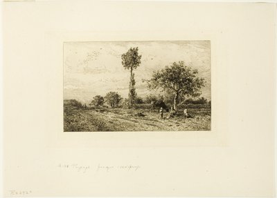 Landscape with Curving Road by Charles Emile Jacque