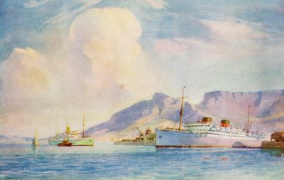 A Mailboat Leaving Capetown Docks by Charles Ernest Peers