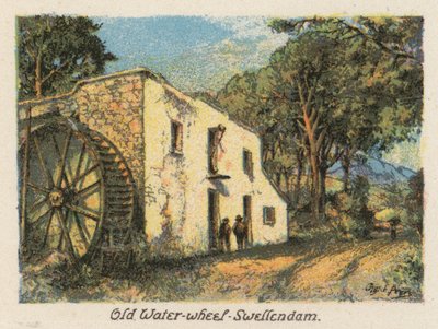 South Africa: Old Water-wheel, Swellendam by Charles Ernest Peers