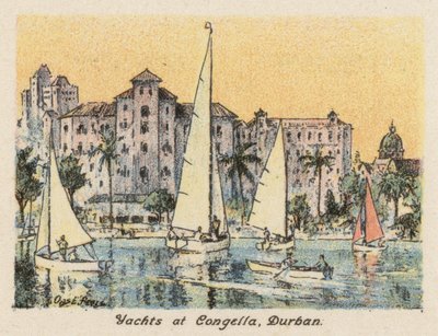 South Africa: Yachts at Congella, Durban by Charles Ernest Peers