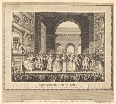 The Crowning of Voltaire by Charles Etienne Gaucher after Jean Michel Moreau