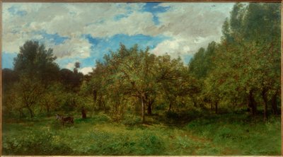 C. F. Daubigny, French Orchard at Harvest Time by Charles Francois Daubigny